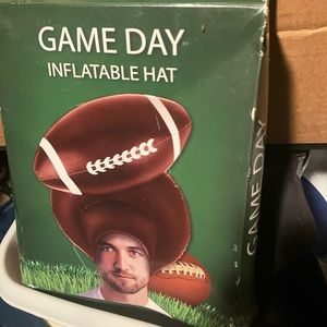 NEW Inflatable game day football hat tailgating display fan costume blow up new